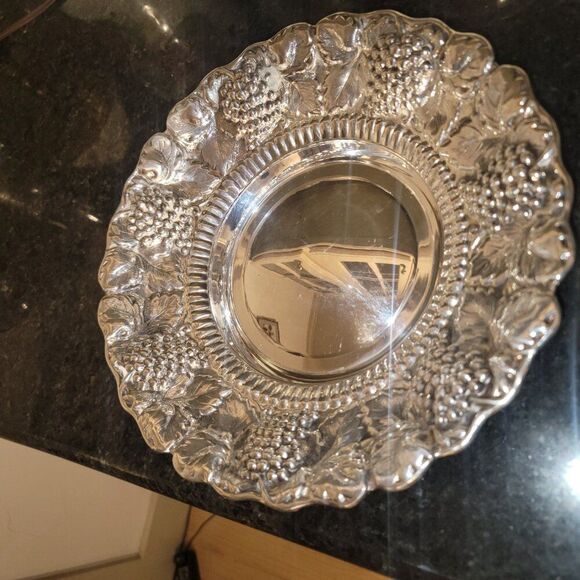 William Adams SPAIN Vintage Fine Silverplate 11.25" Repousse Bowl Rococo Revival - Picture 11 of 11